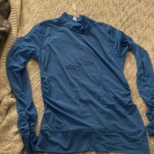 Blue Lululemon net long sleeve shirt